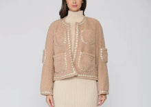 Load image into Gallery viewer, Sherpa Jacket w/braided Trim