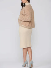 Load image into Gallery viewer, Sherpa Jacket w/braided Trim