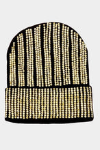 Load image into Gallery viewer, Embellished Beanie Hat with Pom Pom