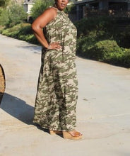 Load image into Gallery viewer, Multi printed Camo Halterneck Oversized Maxi Dress