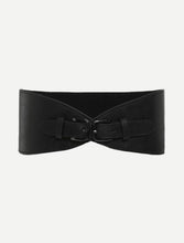 Load image into Gallery viewer, Double Buckle Waist Belt Black - Women