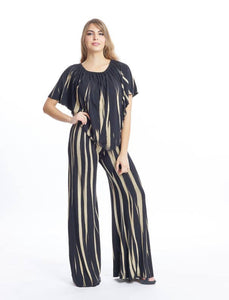 Bamboo Black/Taupe Jumpsuit