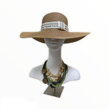 Load image into Gallery viewer, Rhinestones Decor Floppy Straw Hat