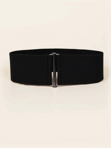 Elastic Wide Belt- Black
