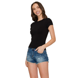 Double Layer Crew Neck Cotton Tee