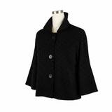 DAMEE METALLIC CROPPED JKT - 4952 - BLK