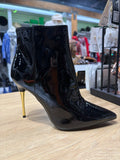 Dress Booties Patent Leather Heels