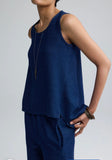 FLORIA Denim muslin top LUUKAA