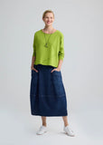 CERYS Asymmetric jersey blouse
