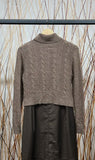 Cable knit Marled Turtleneck Sweater and dress set