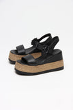Venetia Black Sandals Genuine Leather