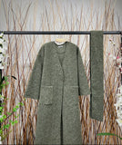 Long Coat and Scarf w/ Functional Pockets