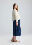 RILEY Textured hemp & cotton jacquard blouse