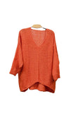 Loose knit Sweater with wide neckline