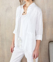 Load image into Gallery viewer, Linen White Open Cardigan Sequin Star