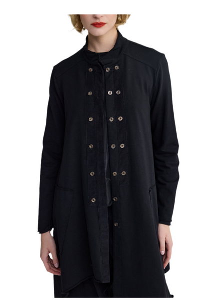 Shade Corduroy/Knit Long Jacket/Duster