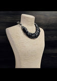 Multi Strand Beaded Pearl Collar Necklace