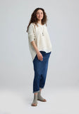 DAKOTA Textured hemp & cotton blouse