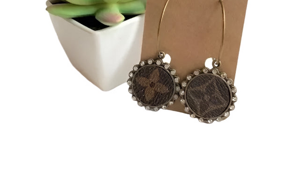 Repurposed Round Hoop Earrings
