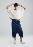 SLOANA Textured hemp & cotton blouse
