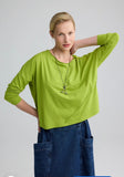 CERYS Asymmetric jersey blouse