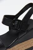 Venetia Black Sandals Genuine Leather
