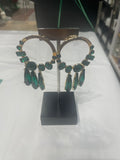 Gold Emerald Earrings