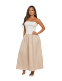 Colorblock Tube Maxi Dress