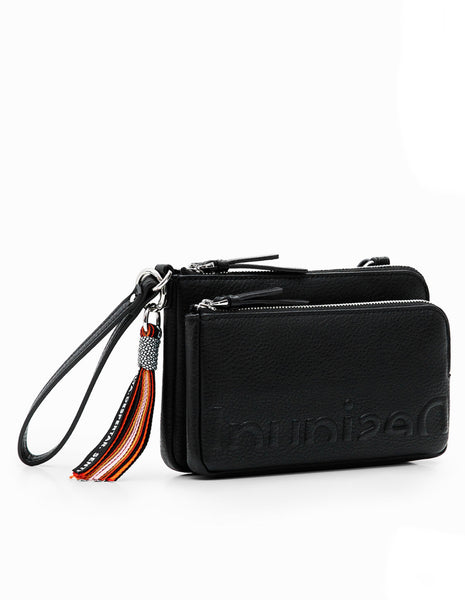 Small half-logo crossbody bag women