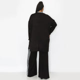 Sequin Contrast Cardi Curve