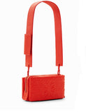 Small geometric embossed crossbody bag