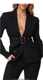 Blazer Black with studded Belt