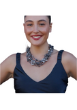 Multi Strand Beaded Pearl Collar Necklace