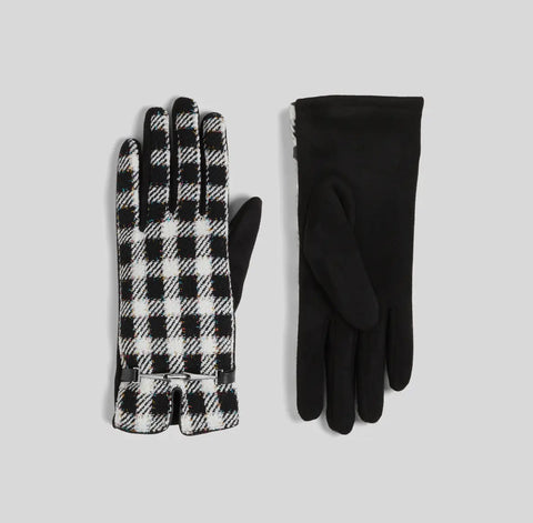 Glitzy Checkered Touchscreen Gloves