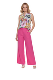 LINEN FULL LENGTH WIDE LEG WITH ELASTIC WAIST AND POCKETS