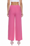 LINEN FULL LENGTH WIDE LEG WITH ELASTIC WAIST AND POCKETS