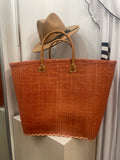 Straw Weave Motif Tote Bag