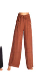 2 Front button Pocket linen Pants (ON 5919)