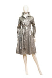 SAMUEL DONG'S COATED DENIM COAT DRESS Silver