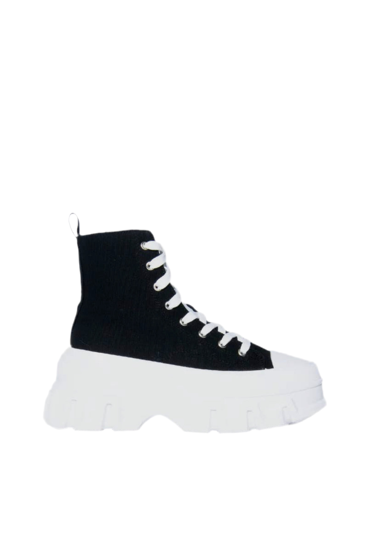 Black Chunky Platform High Top Sneakers