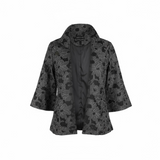 DAMEE FLORAL DENIM JACQUARD LACE JKT - 2466-BLK