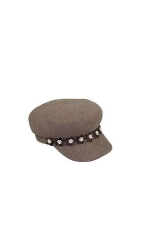 Newsboy Cap Taupe Hat