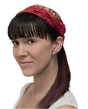 Upcycled silk sari reversible headband