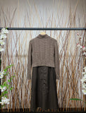 Cable knit Marled Turtleneck Sweater and dress set