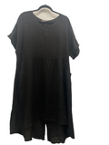 Back Buttons Down Linen Dress