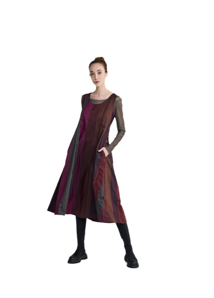 Ruby Scarlet Stripe Dress LUUKAA