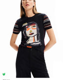 Arty face T-shirt Desigual