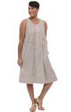 Boho Dress in Seersucker Stripes
