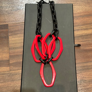 Red/ Black Necklace Made in Itay