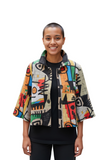 DAMEE COLORFUL ART CROPPED JKT - 5005-MLT